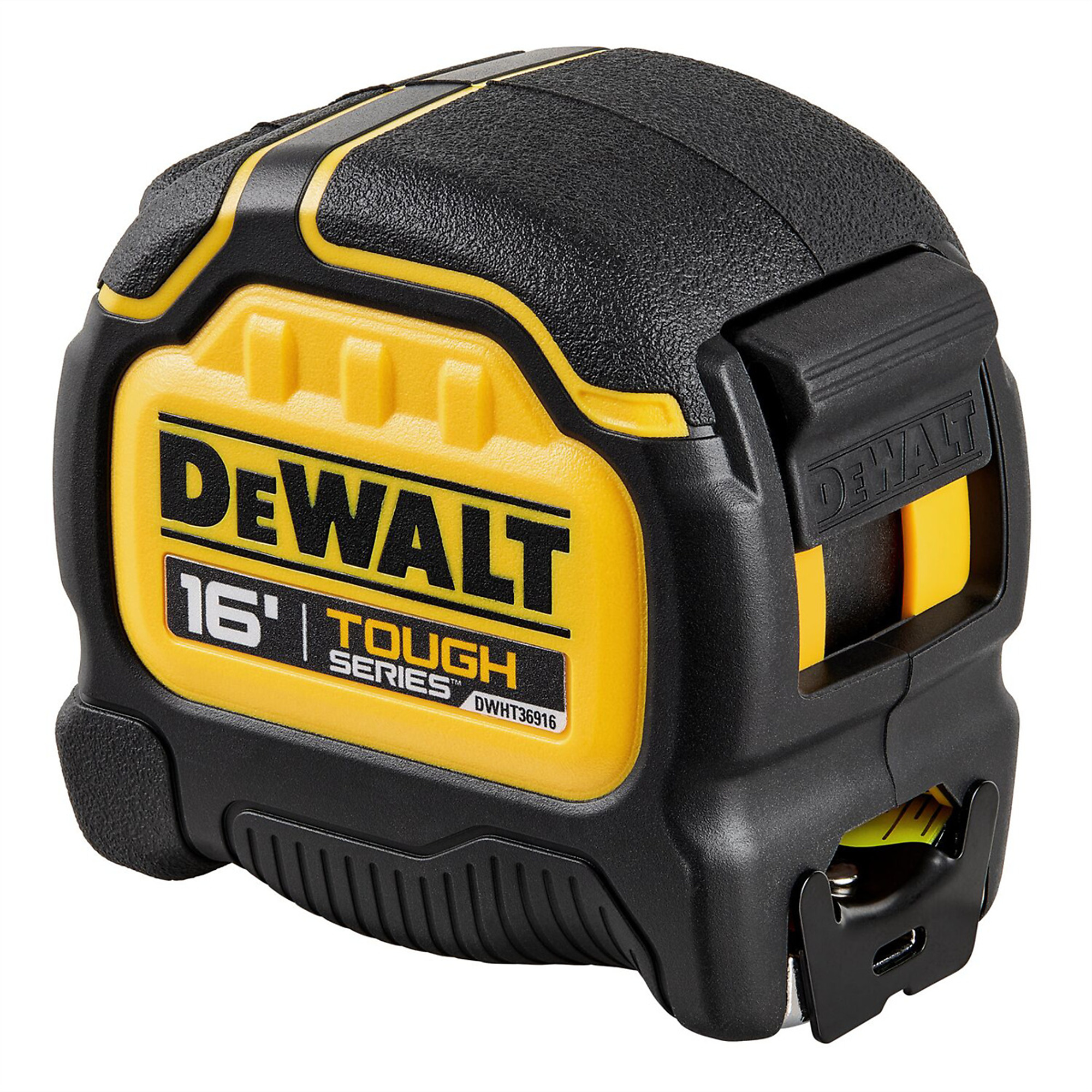 DeWalt ToughSeries Tape Measure — 16ft., Double-Sided Blade, Magnetic, Ultra-Tough Housing, Model# DWTDWHT36916S